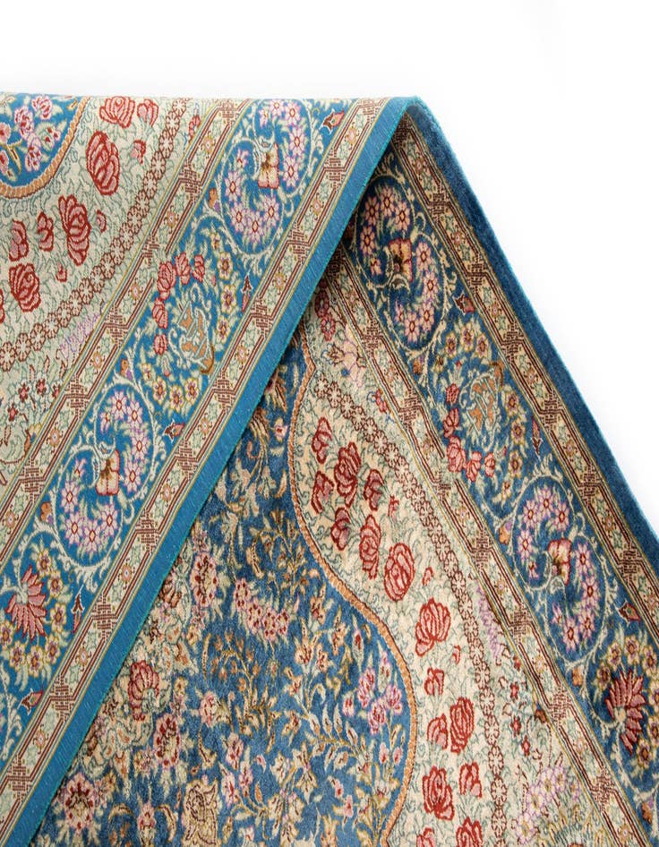 Detail image of  2' 7 x 3' 10 Ghom Silk Rug