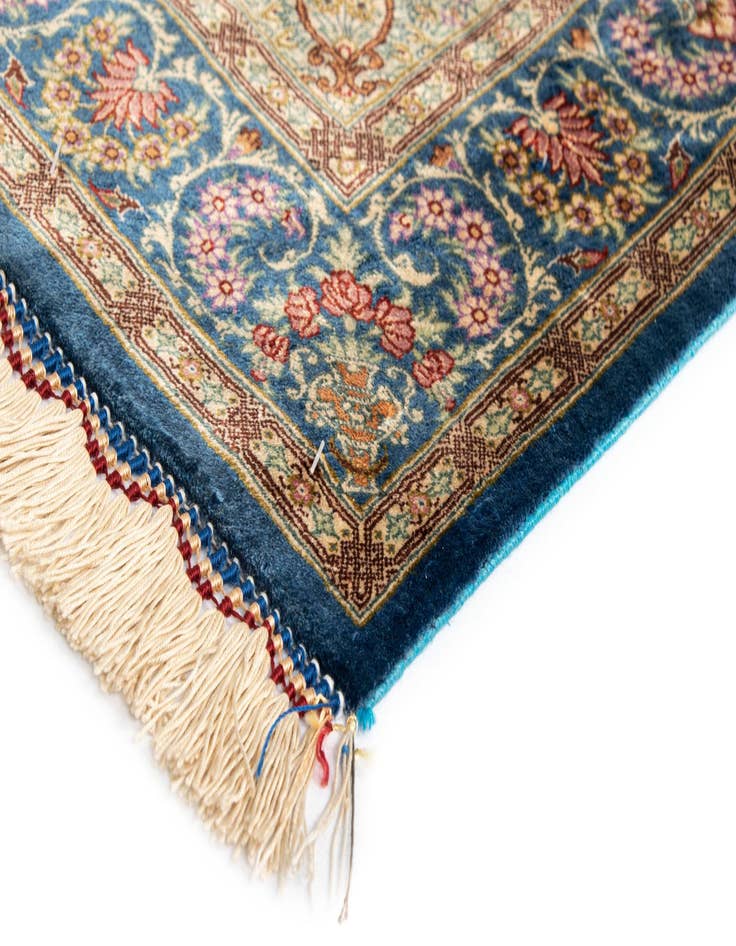 Detail image of  2' 7 x 3' 10 Ghom Silk Rug