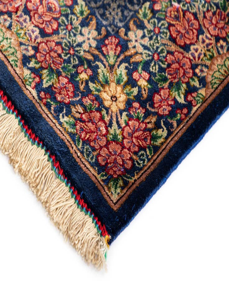 Detail image of  2' 7 x 4' 1 Ghom Silk Rug