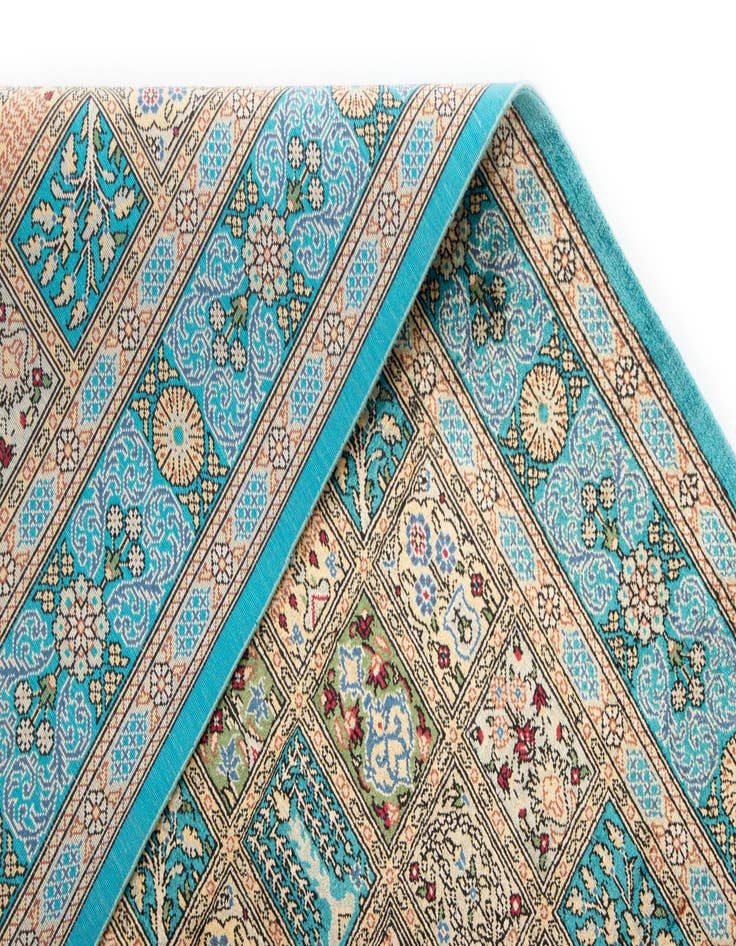 Detail image of  2' 6 x 3' 11 Ghom Silk Rug