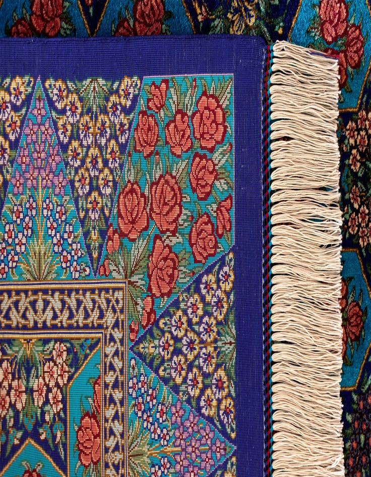 Detail image of  3' 3 x 4' 9 Ghom Silk Rug