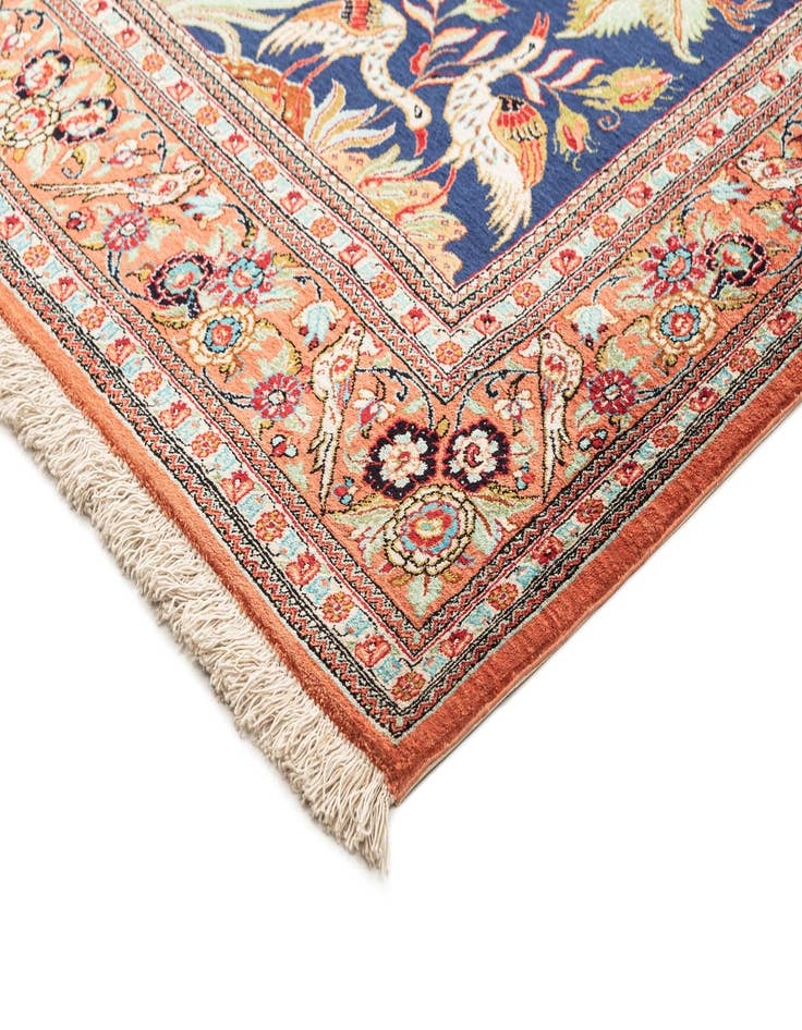 Detail image of  3' 7 x 5' 5 Ghom Silk Rug