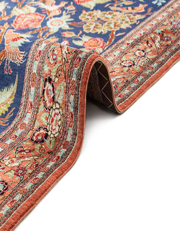 Detail image of  3' 7 x 5' 5 Ghom Silk Rug