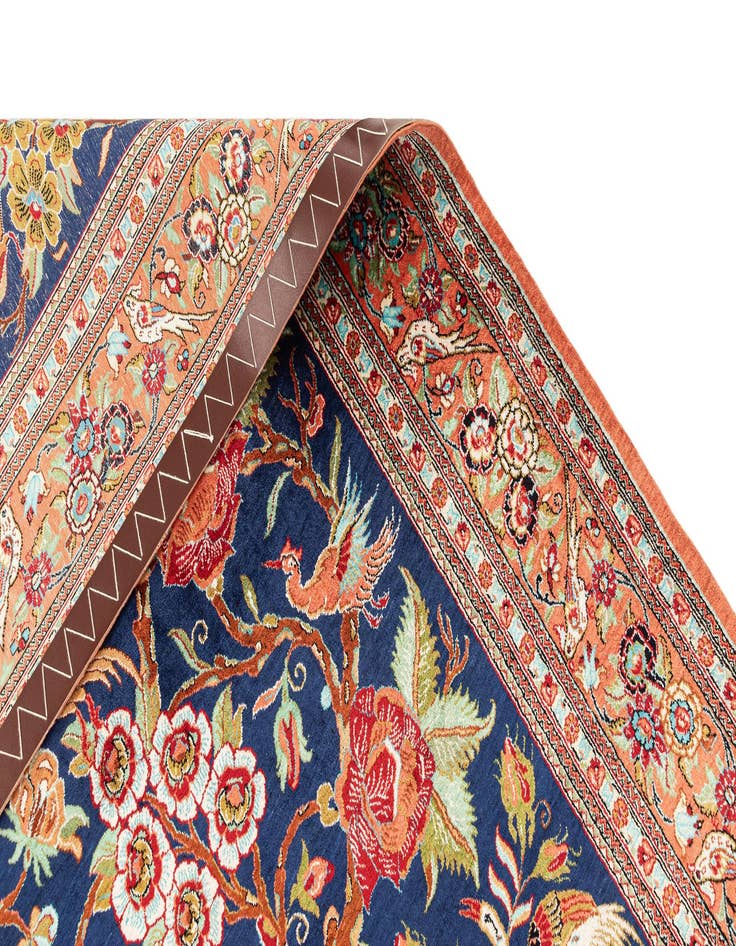 Detail image of  3' 7 x 5' 5 Ghom Silk Rug