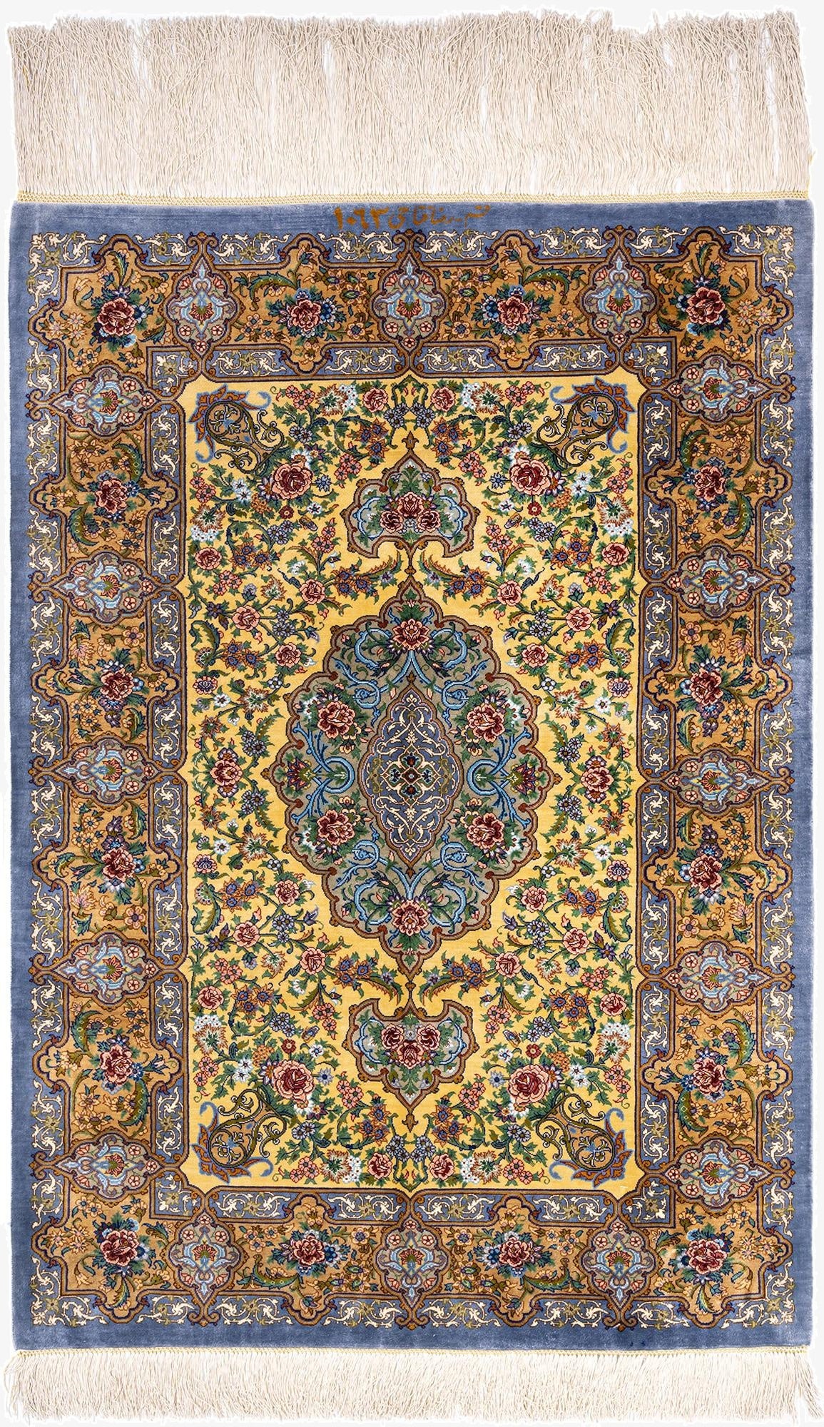  2' 8 x 3' 10 Ghom Silk Rug