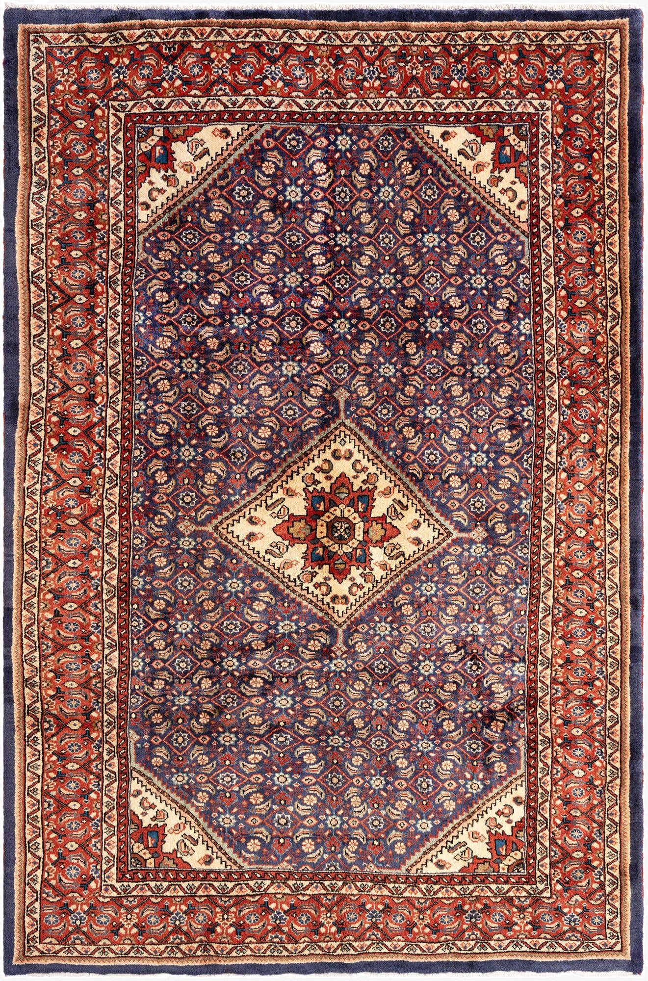  6' 11 x 10' 8 Hamedan Wool Rug