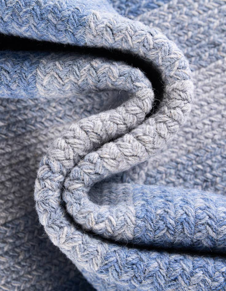 Detail image of  5' 1 x 8'  Hand Hand Braided Wool Rug