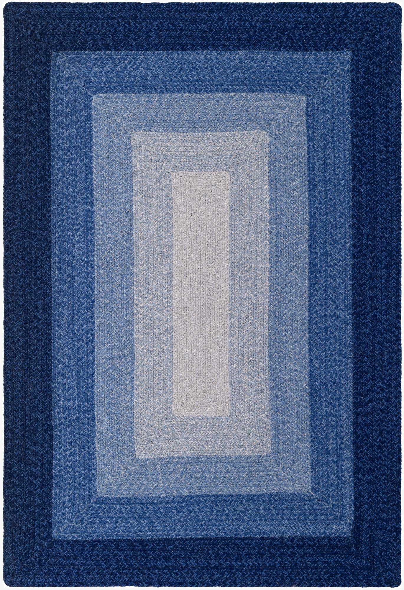  4' 1 x 6' 1  Hand Hand Braided Wool Rug