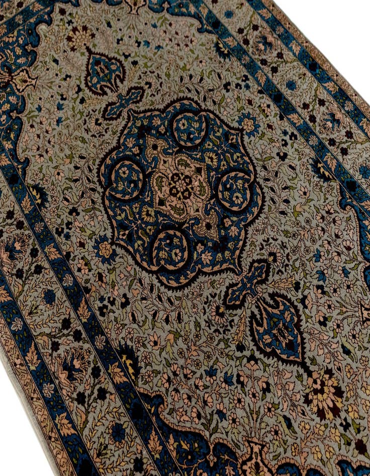 Detail image of  2' 9 x 4' 7 Hereke Silk Rug
