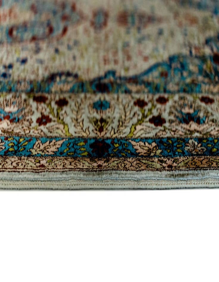 Detail image of  2' 9 x 4' 7 Hereke Silk Rug