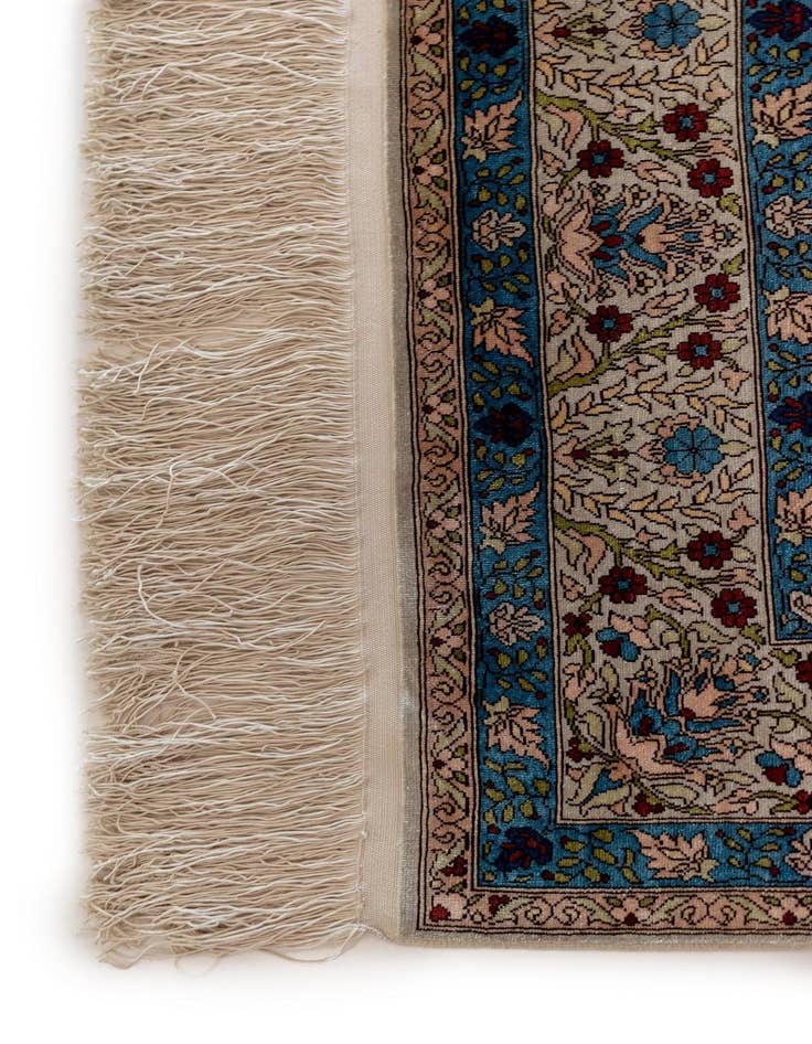 Detail image of  2' 9 x 4' 7 Hereke Silk Rug