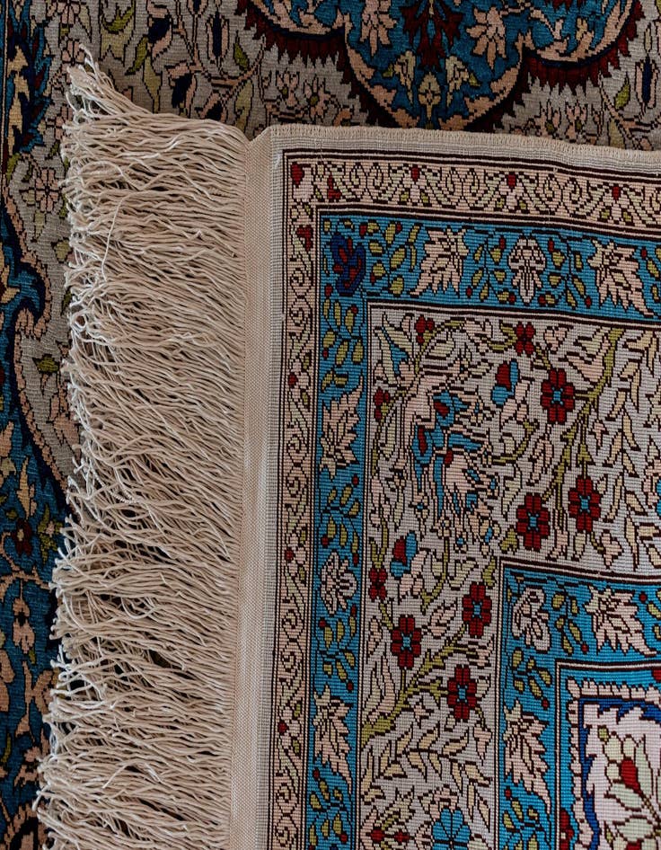 Detail image of  2' 9 x 4' 7 Hereke Silk Rug