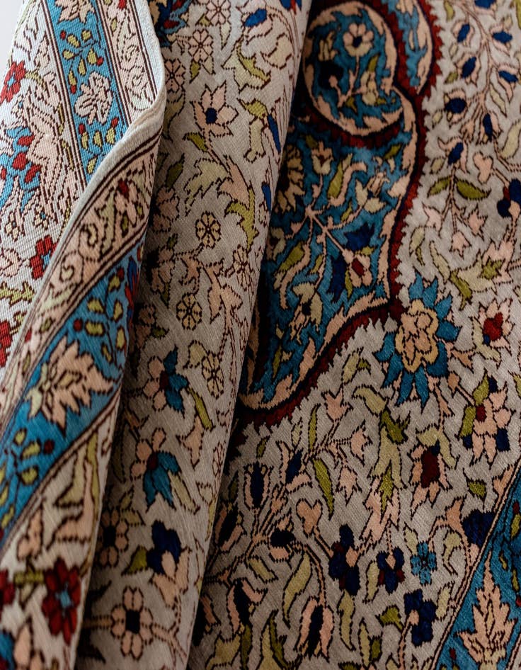 Detail image of  2' 9 x 4' 7 Hereke Silk Rug