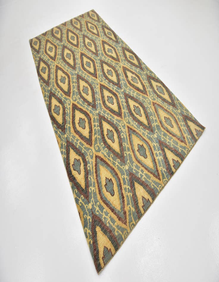 Detail image of  5' 7 x 10' 8  Hand Knotted Ikat Rug