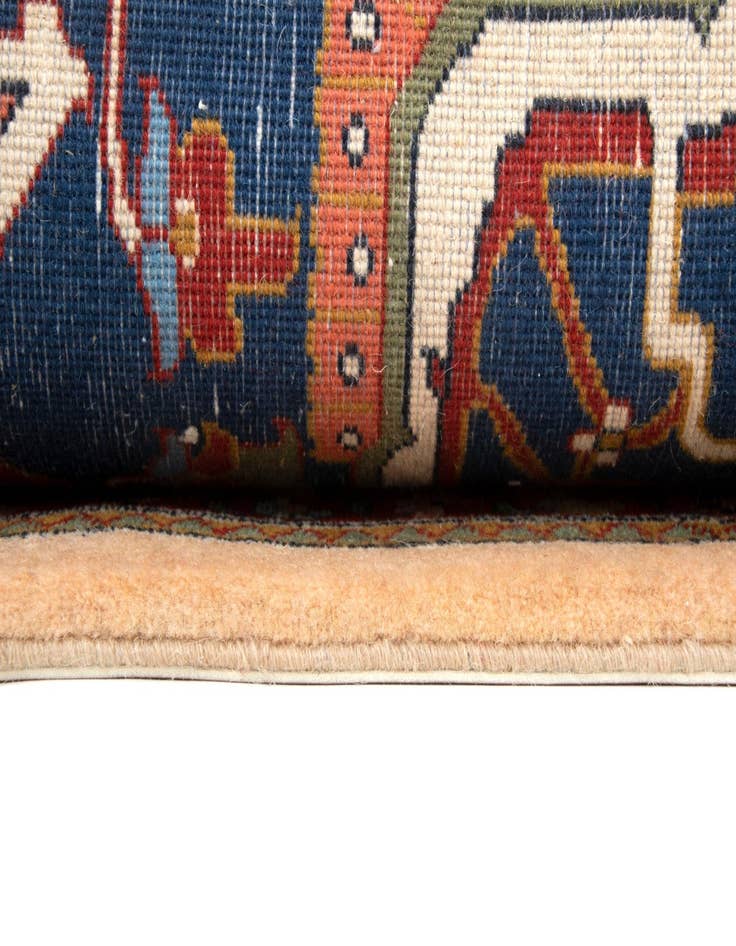 Detail image of  6' 9 x 10' 2  Hand Knotted Indo Heriz Wool Rug