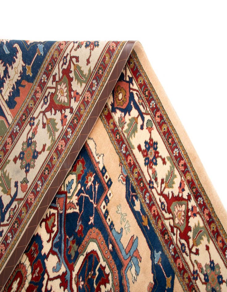 Detail image of  6' 9 x 10' 2  Hand Knotted Indo Heriz Wool Rug