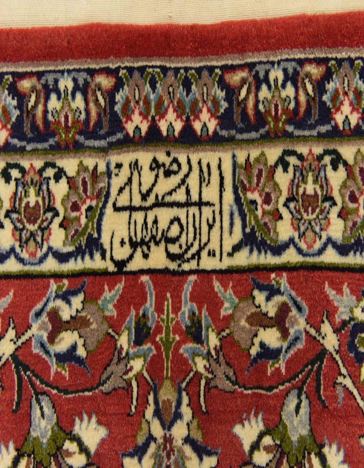 Detail image of  6' 7 x 10'  Hand Knotted Isfahan Persian Rug