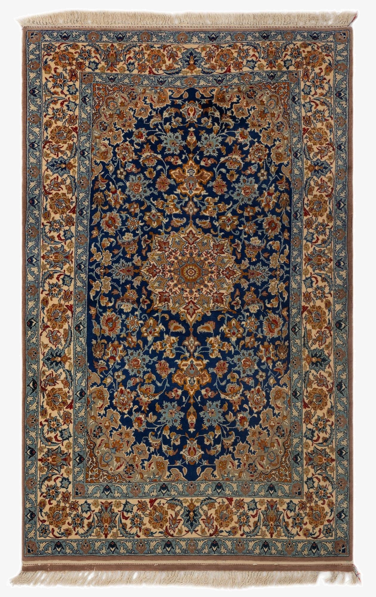  3' 4 x 5' 1  Hand Knotted Isfahan Persian Rug
