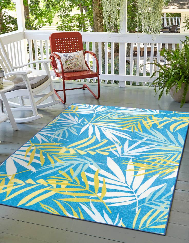 Detail image of  5' 3 x 8'  Washable Jill Zarin Caribbean Indoor / Outdoor Rug