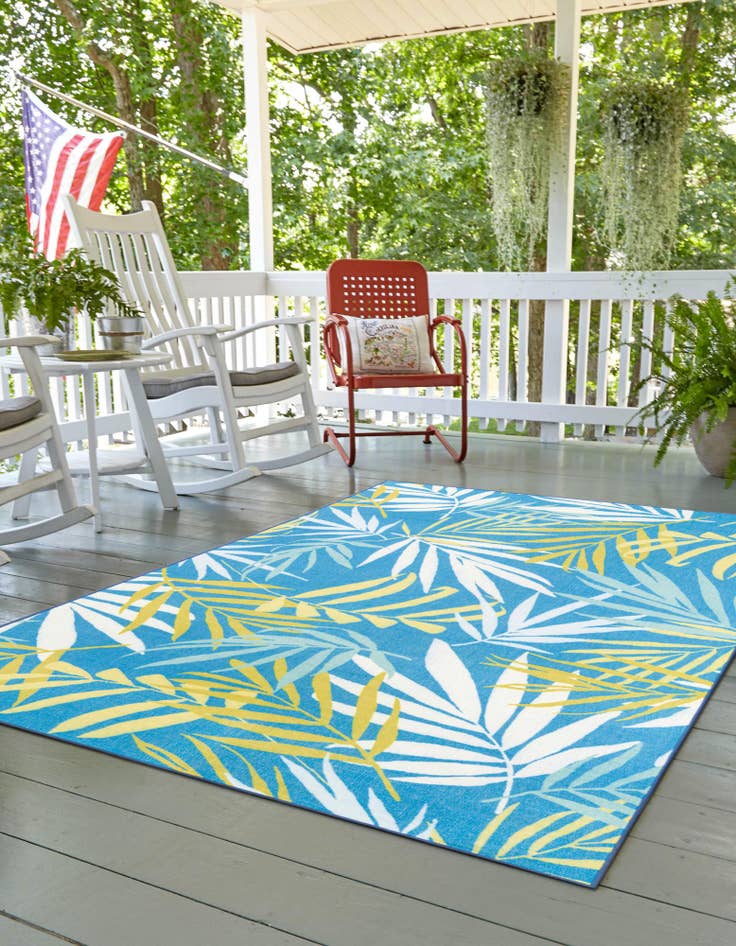 Detail image of  5' 3 x 8'  Washable Jill Zarin Caribbean Indoor / Outdoor Rug