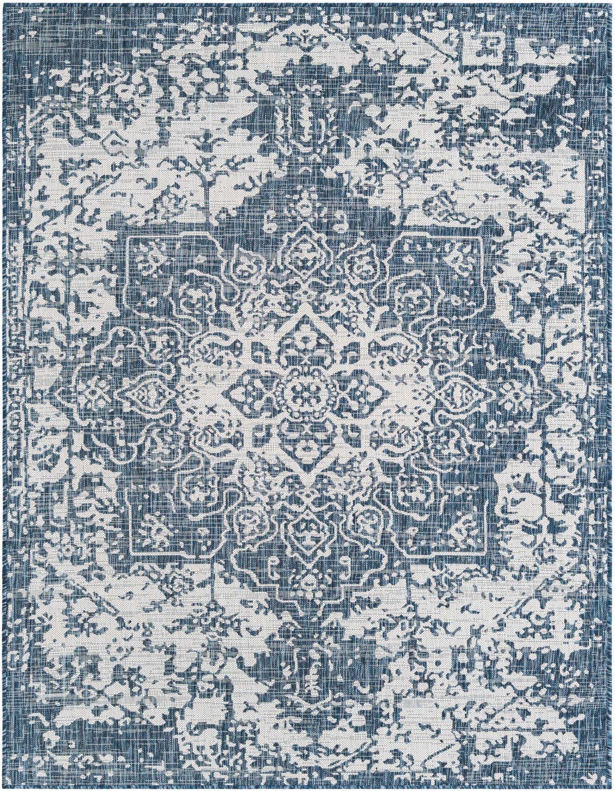 Primary image  Custom Blue  Washable Jill Zarin Indoor / Outdoor Rug