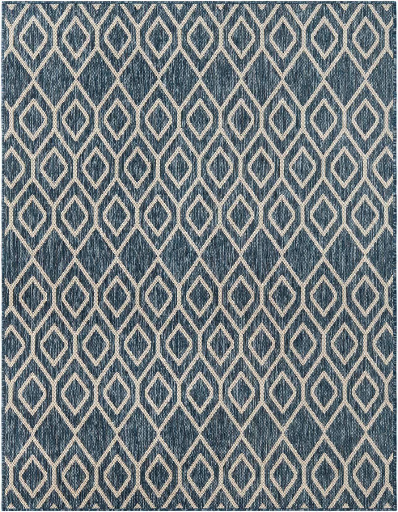 Primary image  Custom Blue  Washable Jill Zarin Indoor / Outdoor Rug