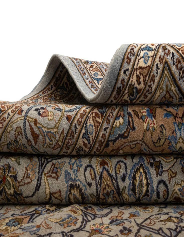 Detail image of  6' 11 x 10' 2 Kashan Wool Rug