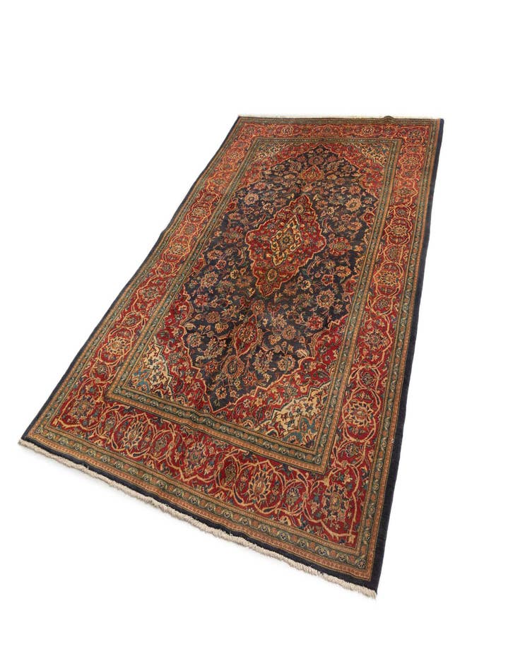 Detail image of  6' 9 x 10' 4 Kashan Wool Rug