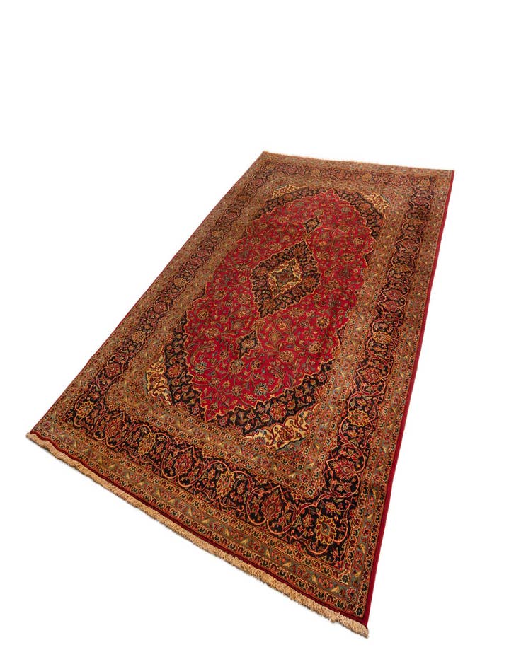 Detail image of  7' 10 x 11' 7 Kashan Wool Rug