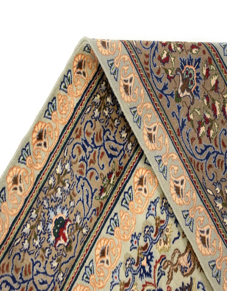 Detail image of  6' 6 x 10'  Hand Knotted Kashan Persian Rug