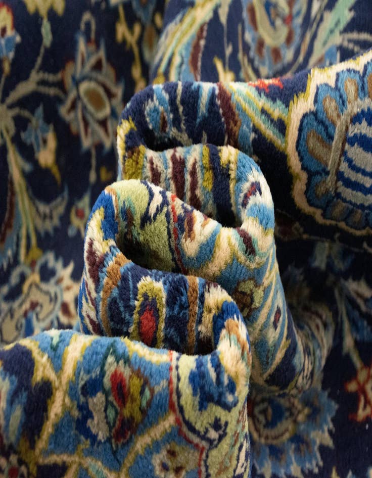 Detail image of  8' 5 x 11' 7  Hand Knotted Kashan Persian Rug