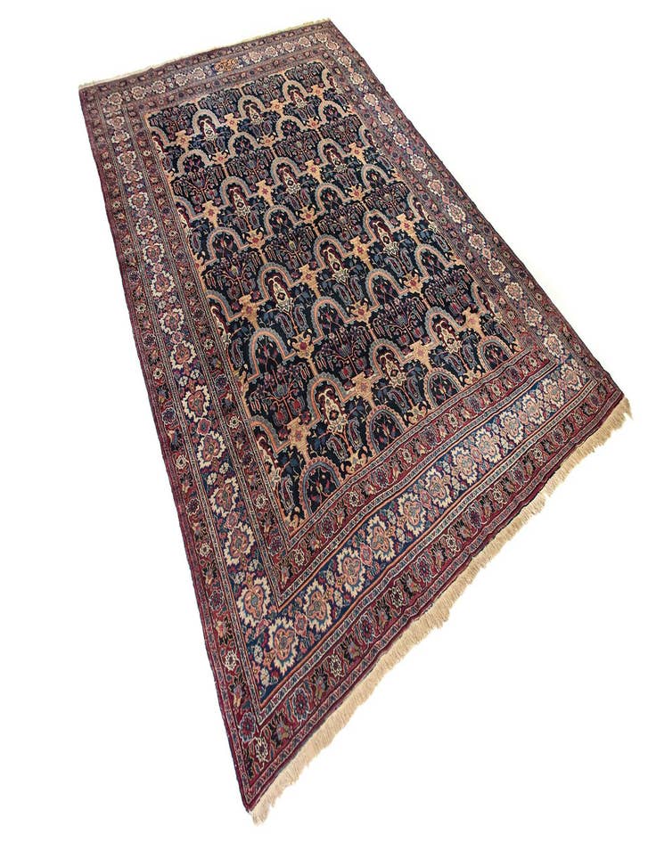 Detail image of  9' 9 x 12' 8  Hand Knotted Kashan Persian Wool Rug