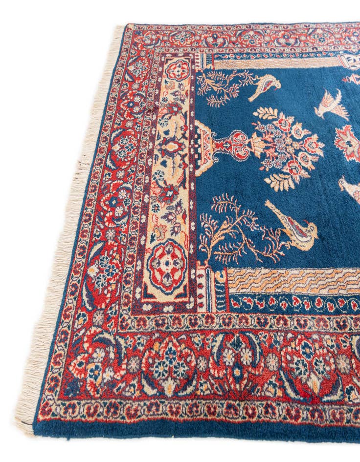 Detail image of  3' 6 x 5'  Hand Knotted Kashan Persian Wool Rug