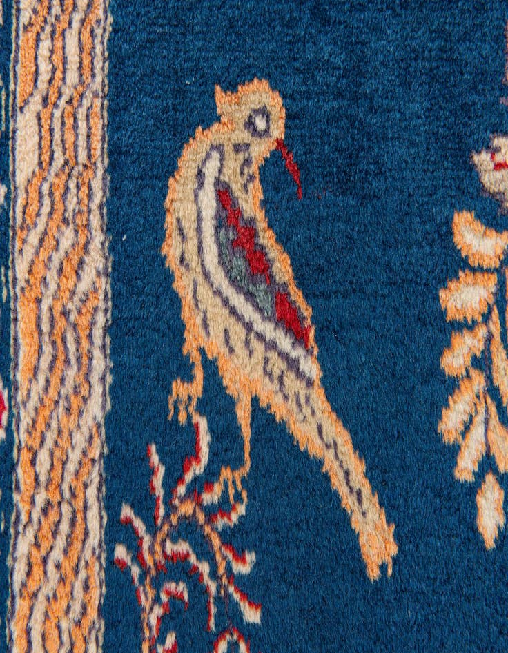 Detail image of  3' 6 x 5'  Hand Knotted Kashan Persian Wool Rug