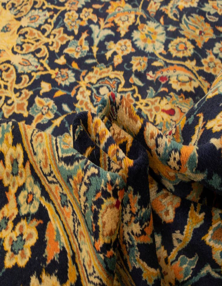 Detail image of  9' 9 x 13'  Hand Knotted Kashmar Persian Wool Rug