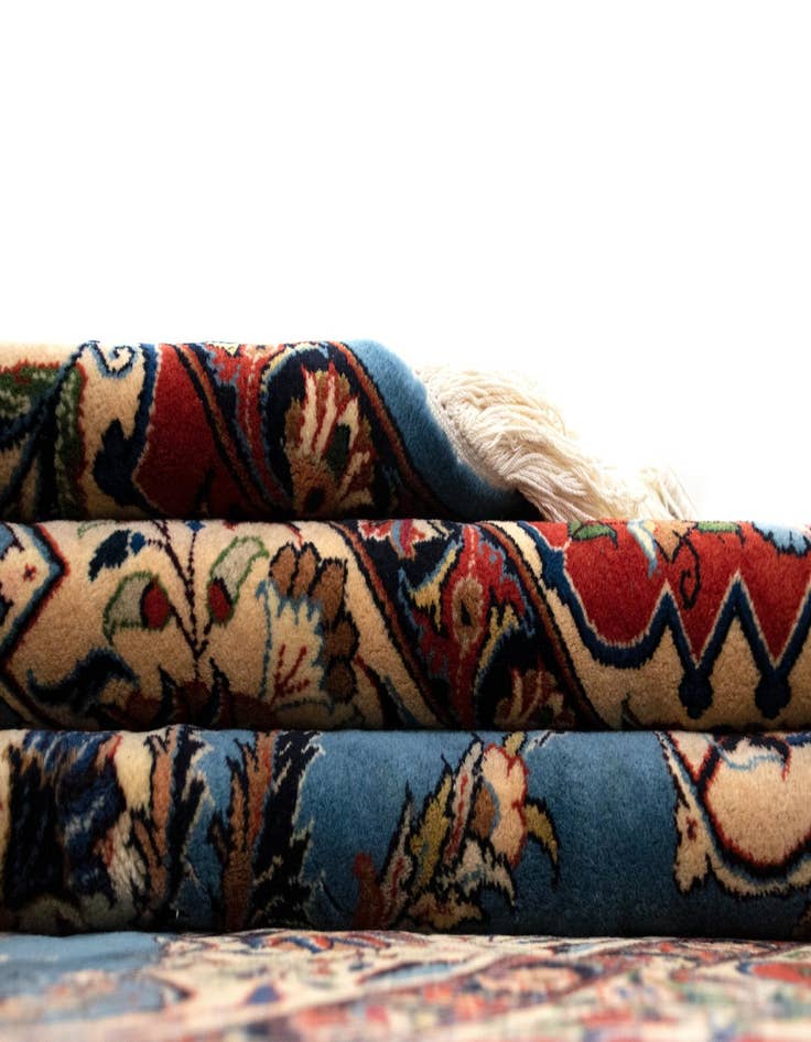 Detail image of  6' 8 x 9' 6  Hand Knotted Kashmar Persian Wool Rug