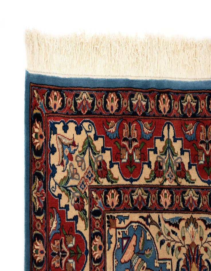 Detail image of  6' 8 x 9' 6  Hand Knotted Kashmar Persian Wool Rug