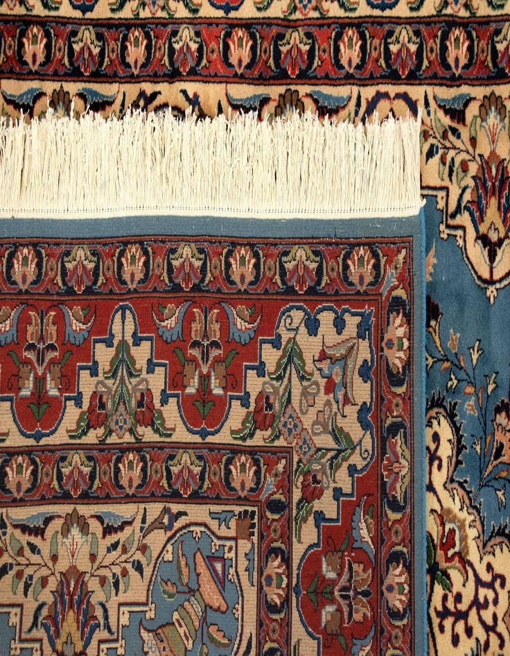 Detail image of  6' 8 x 9' 6  Hand Knotted Kashmar Persian Wool Rug