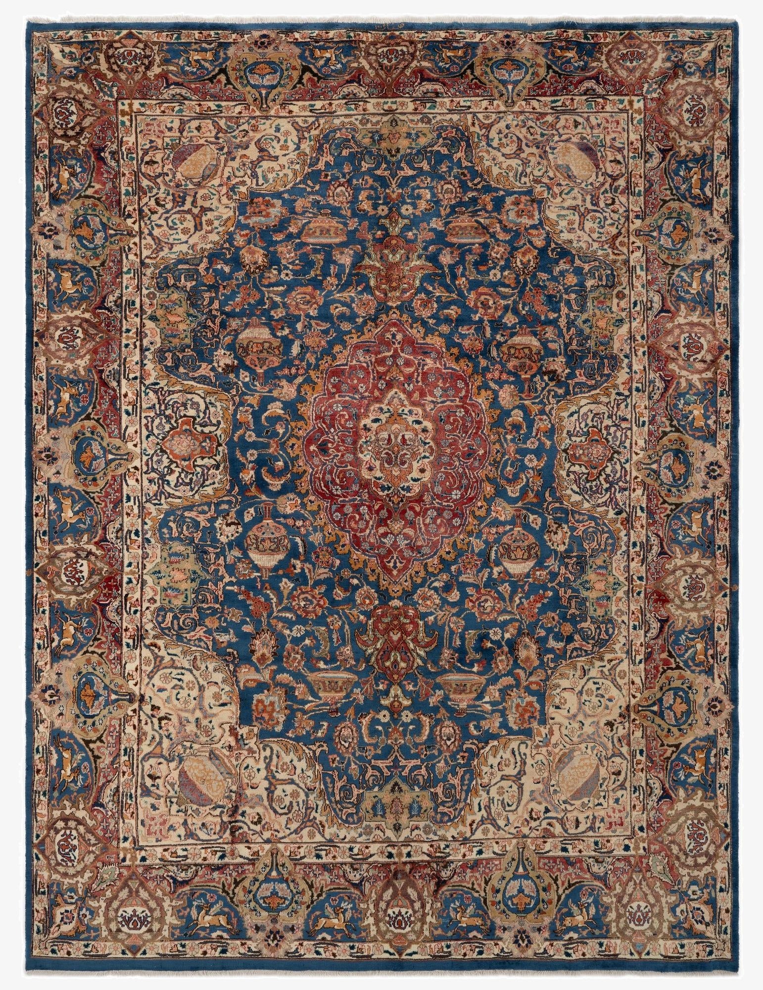  9' 7 x 12' 7  Hand Knotted Kashmar Persian Wool Rug