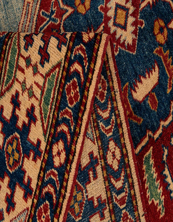 Detail image of  5' 9 x 8' 4  Hand Knotted Kazak Wool Rug