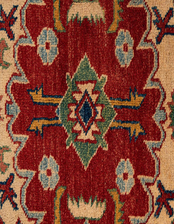 Detail image of  5' 9 x 8' 4  Hand Knotted Kazak Wool Rug