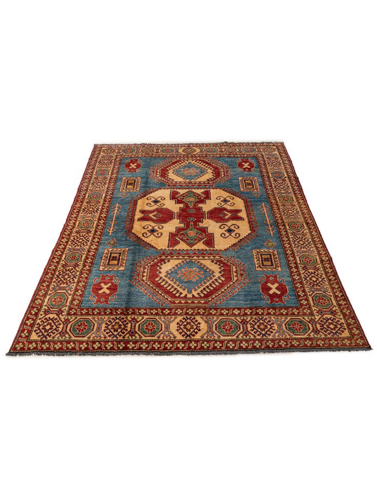 Detail image of  6' 1 x 9'  Hand Knotted Kazak Wool Rug