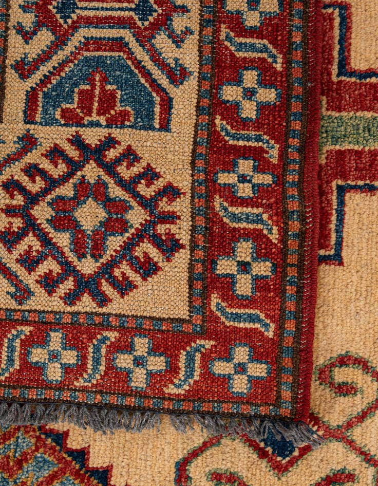 Detail image of  6' 1 x 9'  Hand Knotted Kazak Wool Rug