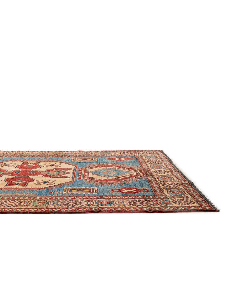 Detail image of  6' 1 x 9'  Hand Knotted Kazak Wool Rug