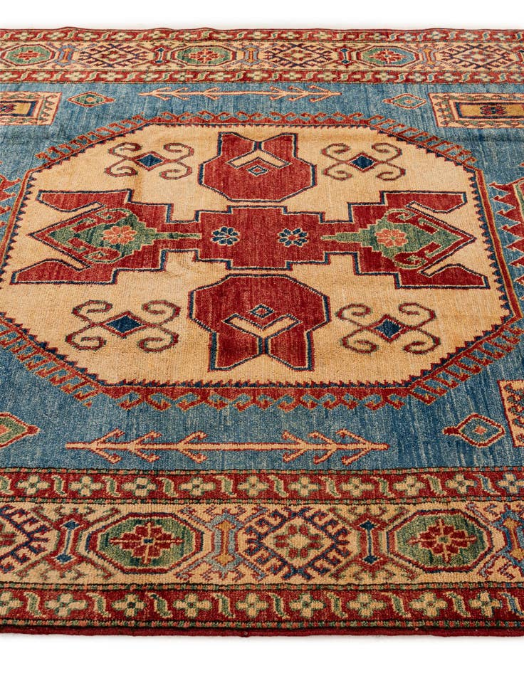 Detail image of  6' 1 x 9'  Hand Knotted Kazak Wool Rug