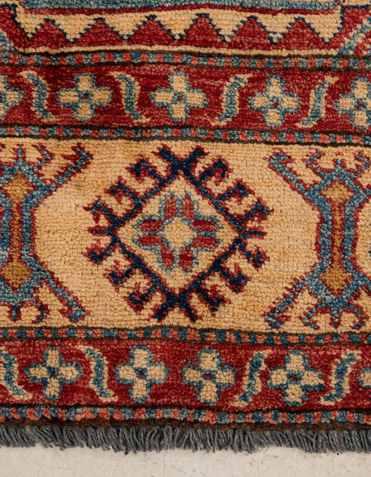 Detail image of  6' 1 x 9'  Hand Knotted Kazak Wool Rug