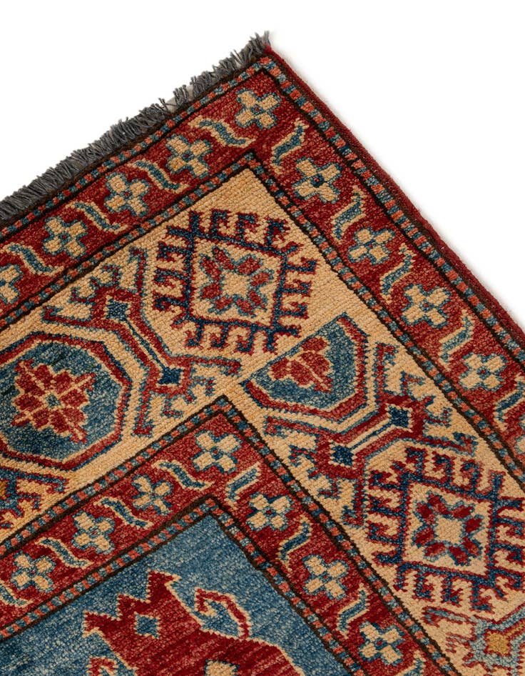 Detail image of  6' 1 x 9'  Hand Knotted Kazak Wool Rug
