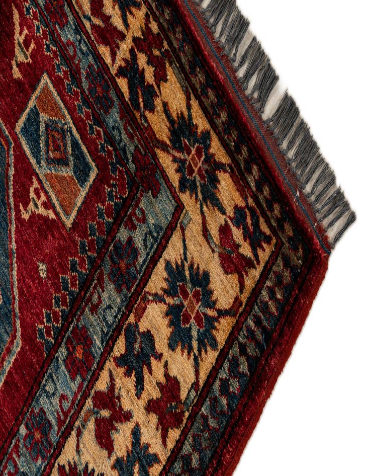 Detail image of  4' 11 x 6' 11  Hand Knotted Kazak Wool Rug