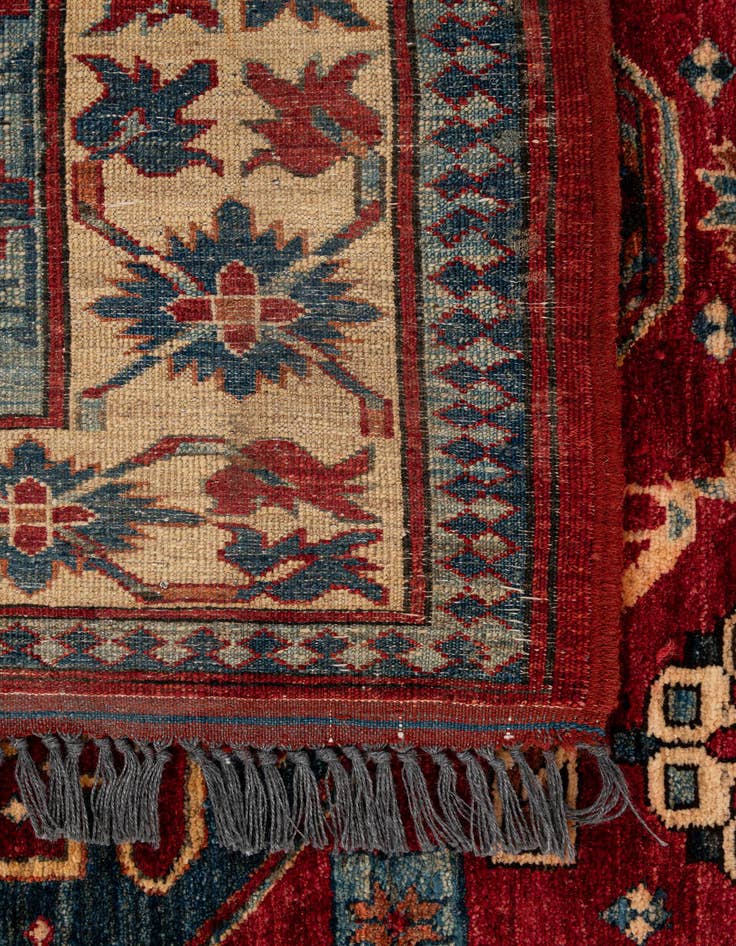 Detail image of  4' 11 x 6' 11  Hand Knotted Kazak Wool Rug