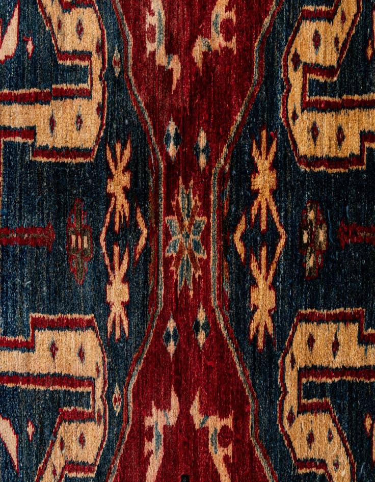 Detail image of  4' 11 x 6' 11  Hand Knotted Kazak Wool Rug